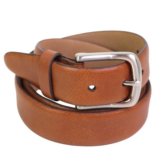 INDIA BROWN GENUINE LEATHER 1 1/4"Wd CASUAL DRESS MEN'S BELT Sz 34 (A96 - Picture 2 of 12